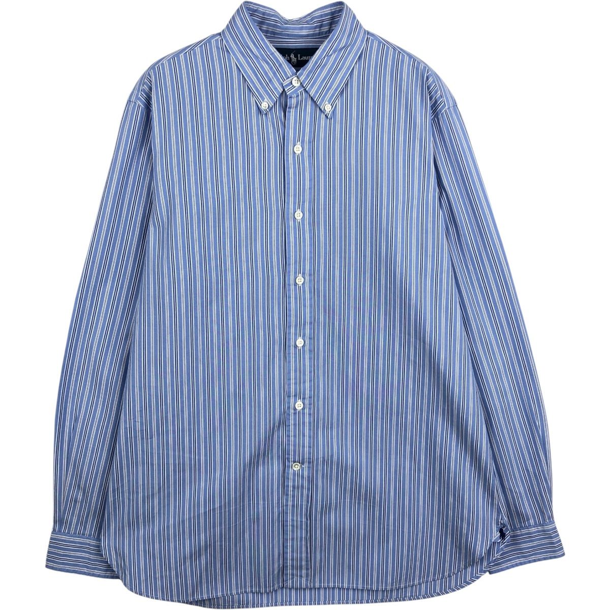 古着 ラルフローレン Ralph Lauren CLASSIC FIT 長袖 ボタンダウンストライプシャツ メンズL相当/eaa649911