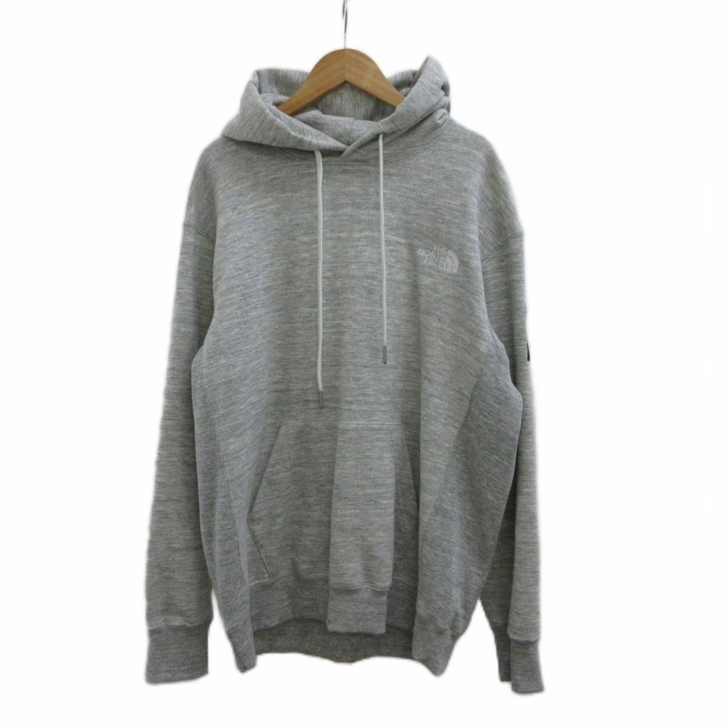 ザノースフェイス THE NORTH FACE スクエアロゴフーディ プルオーバーパーカー M グレー 長袖 スウェット カンガルーポケット NT12333 /PP ■GY18
