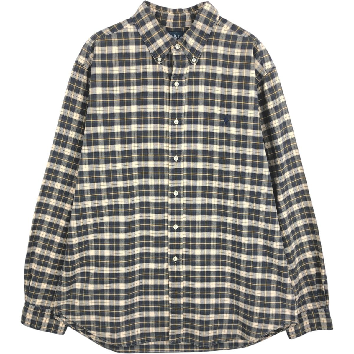 古着 ラルフローレン Ralph Lauren CLASSIC FIT クラシックフィット 長袖 ボタンダウンチェックシャツ メンズXL相当/eaa649925