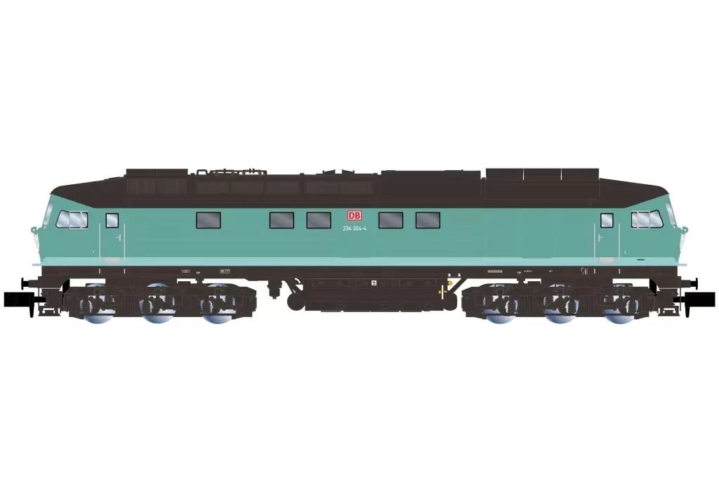 【新品】鉄道模型 1/160 DB AG. diesel locomotive 234 304-4. mint green livery. ep. V [HN2657]