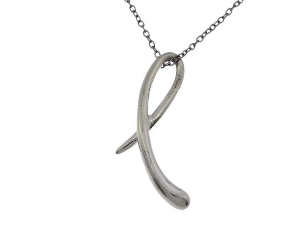 Tiffany&Co. ティファニー ネックレス エルサペレッティ アルファベット レター I ネックレス系 SV925 ステンレス レディース