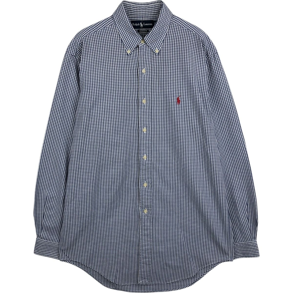 古着 ラルフローレン Ralph Lauren YARMOUTH ギンガムチェック 長袖 ボタンダウンチェックシャツ メンズM相当/eaa628991