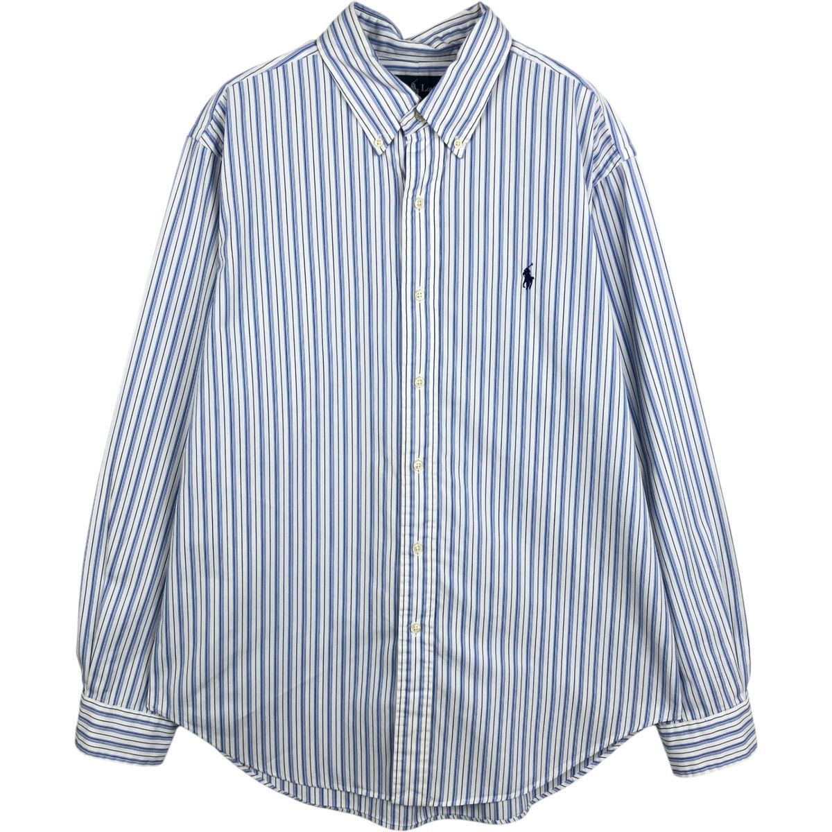 古着 ラルフローレン Ralph Lauren CLASSIC FIT クラシックフィット 長袖 ボタンダウンストライプシャツ メンズL相当/eaa650105 6,688円
