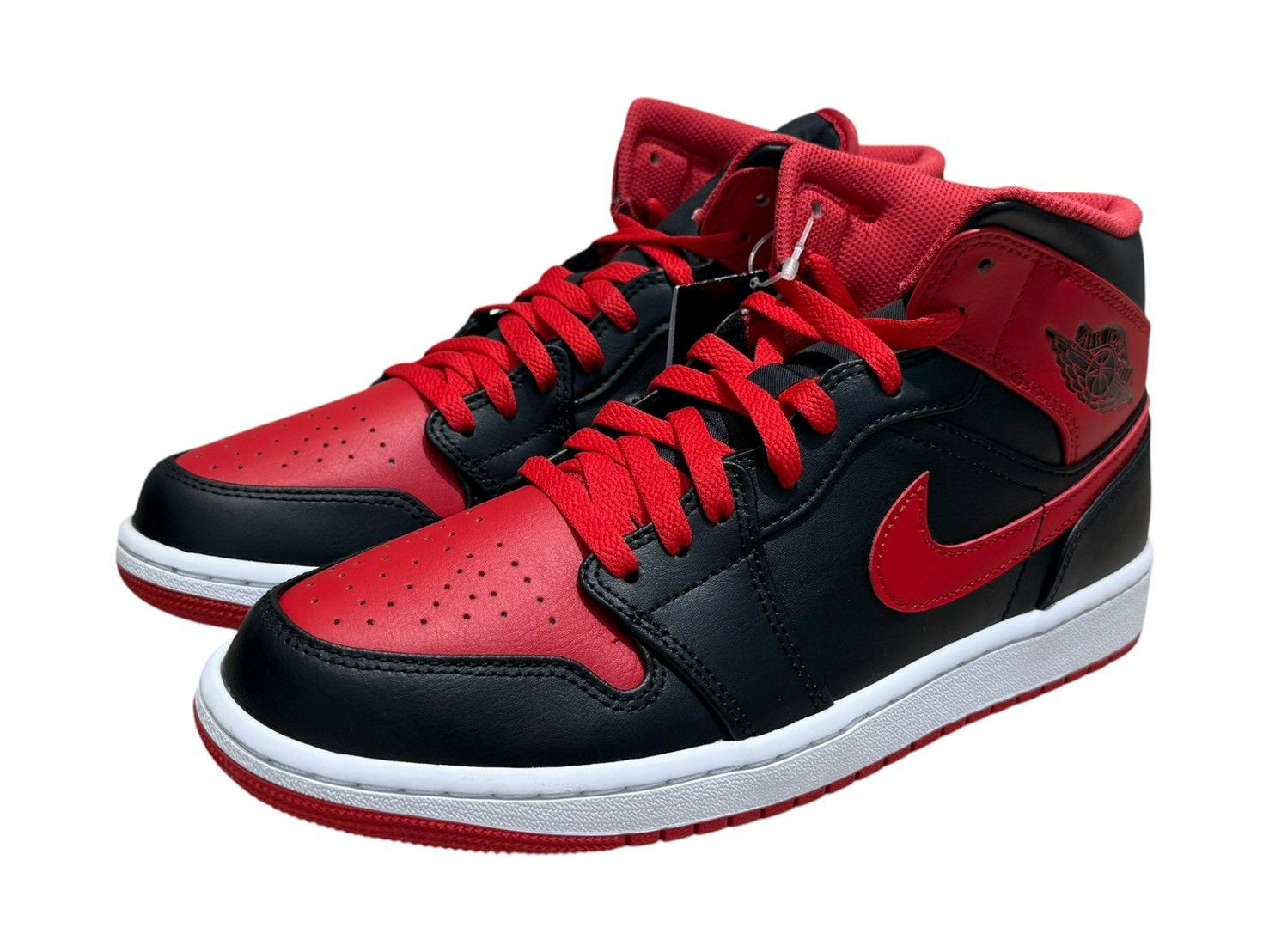 NIKE (ナイキ) Air Jordan 1 Mid エアジョーダン ミッド ハイカットスニーカー DQ8426-060 27cm US9 ブラック×レッド メンズ/025