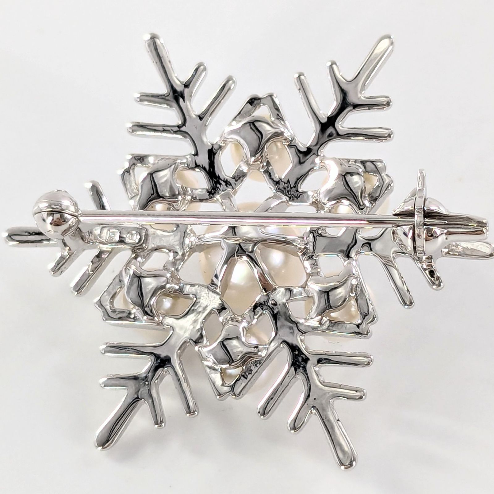 MIKIMOTO ミキモト ブローチ パール 7P 雪の結晶モチーフ