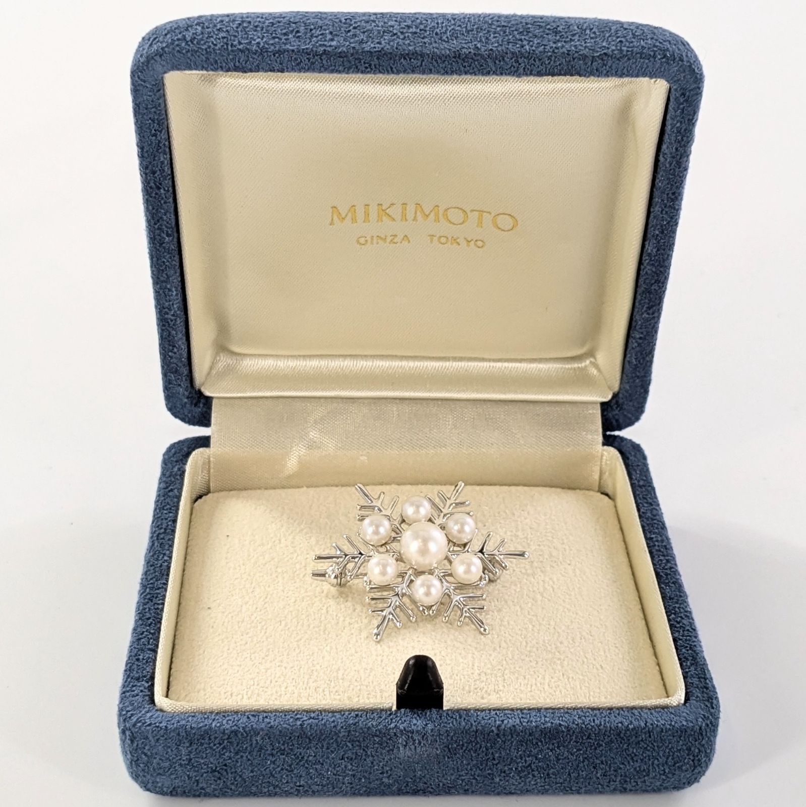 MIKIMOTO ミキモト ブローチ パール 7P 雪の結晶モチーフ