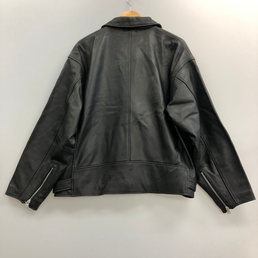 ビームス レザージャケット ダブルライダース ブラック サイズM【AFG1
