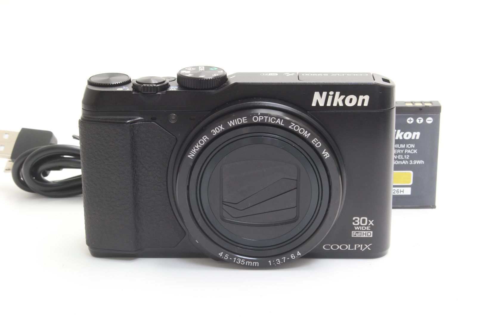 AB (良品) Nikon ニコン COOLPIX S9900 ブラック 初期不良返品無料 6-40