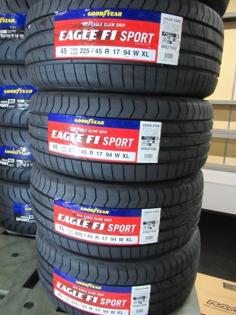 【沖縄、離島を除き送料無料】レクサスIS GD8インプレッサ AUDI A3等トータルバランスタイヤ 225/45R17 GOODYEAR EAGLE F1 SPORT 2023年 4本セット