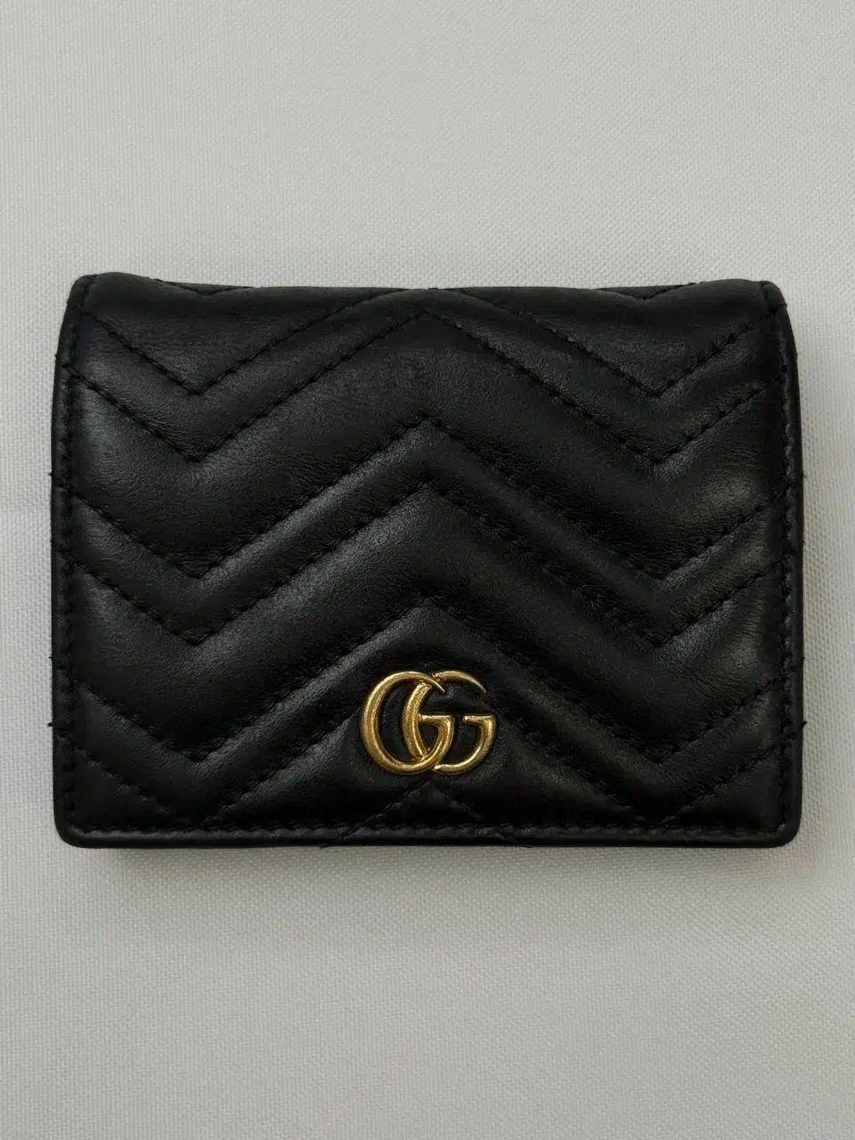 (正規品) グッチ GG マーモント マトラッセ カードケース 財布 ブラック 466492
