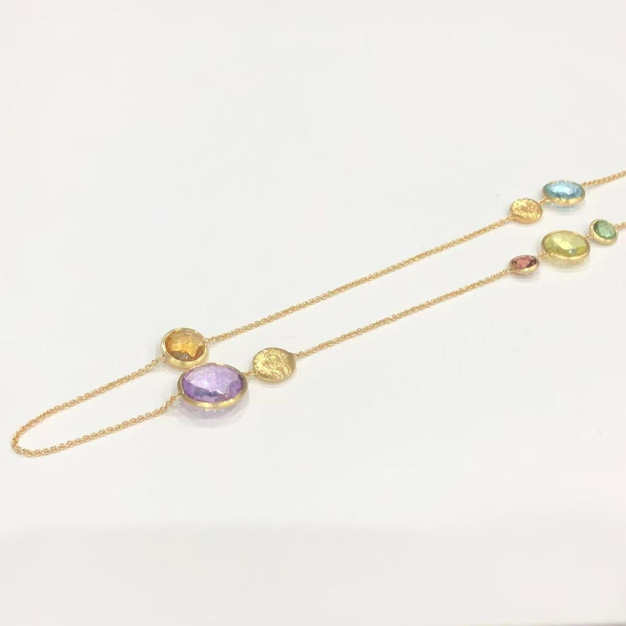 マルコ ビチェゴ MARCO BICEGO ジャイプール ネックレス K18YG マルチカラーストーン 92cm レディース【中古】