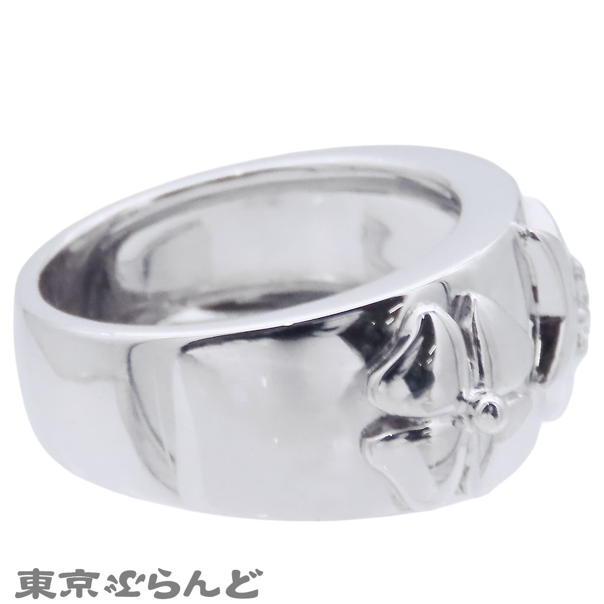 CHANEL スリーシンボルリング　K18WG 1PD #約11 シャネル CHANEL スリーシンボル リング ホワイトゴールド K18WG