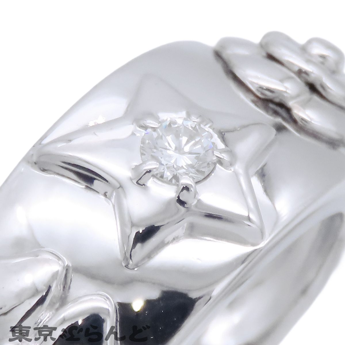シャネル CHANEL スリーシンボル リング ホワイトゴールド K18WG