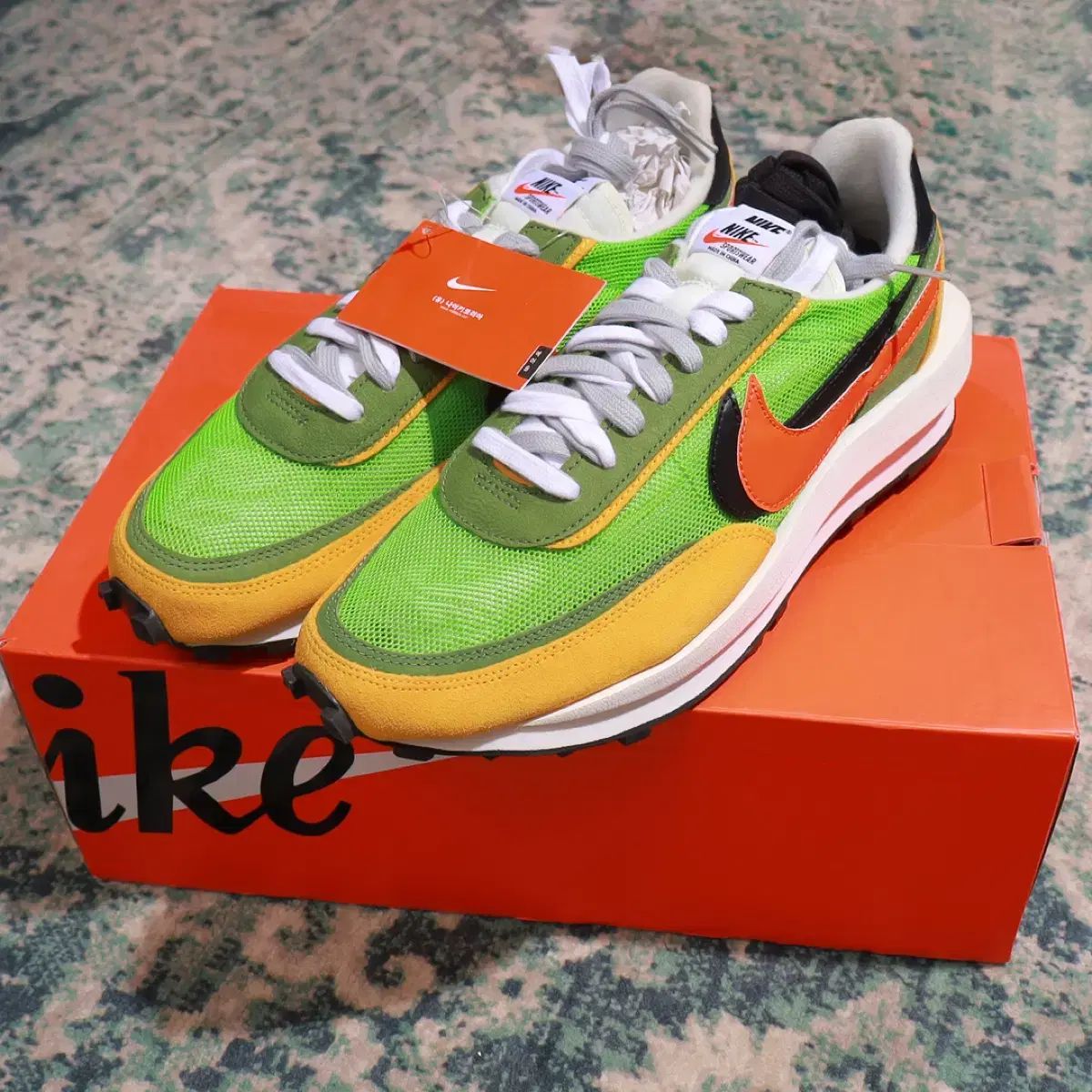 NIKE x SACAI ナイキ サカイ ワッフル グリーン エルエロー 295 ナイキコリア