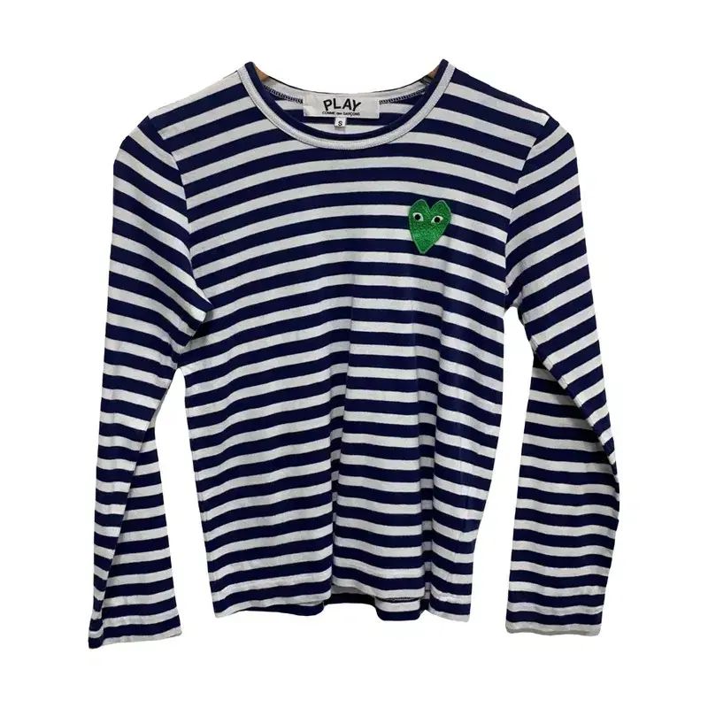 レディースS/コム・デ・ギャルソン ストライプ コットン 長袖Tシャツ