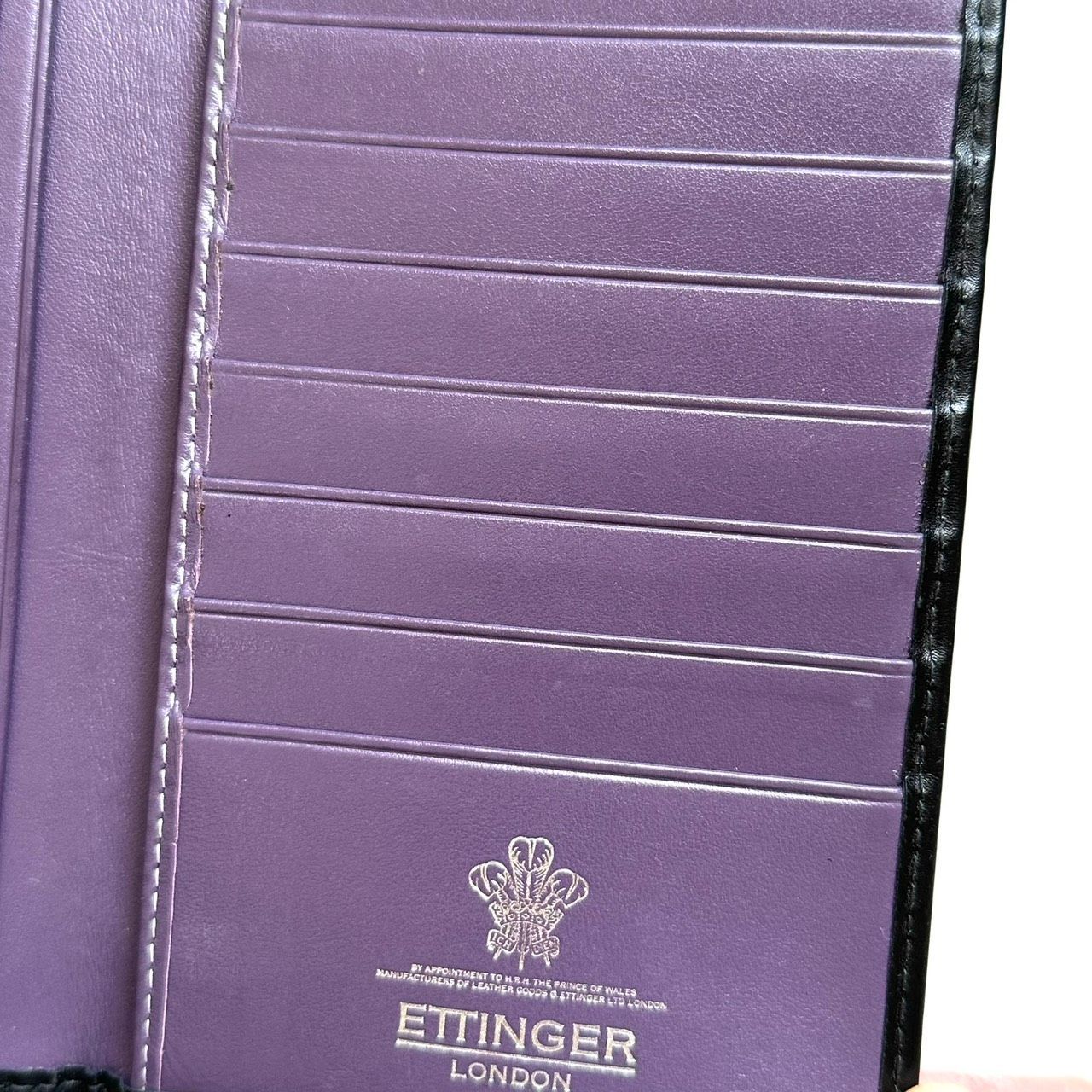 ETTINGER カードウォレット カードケース ブラック×パープル ETTINGER カードウォレット カードケース ブラック×パープル