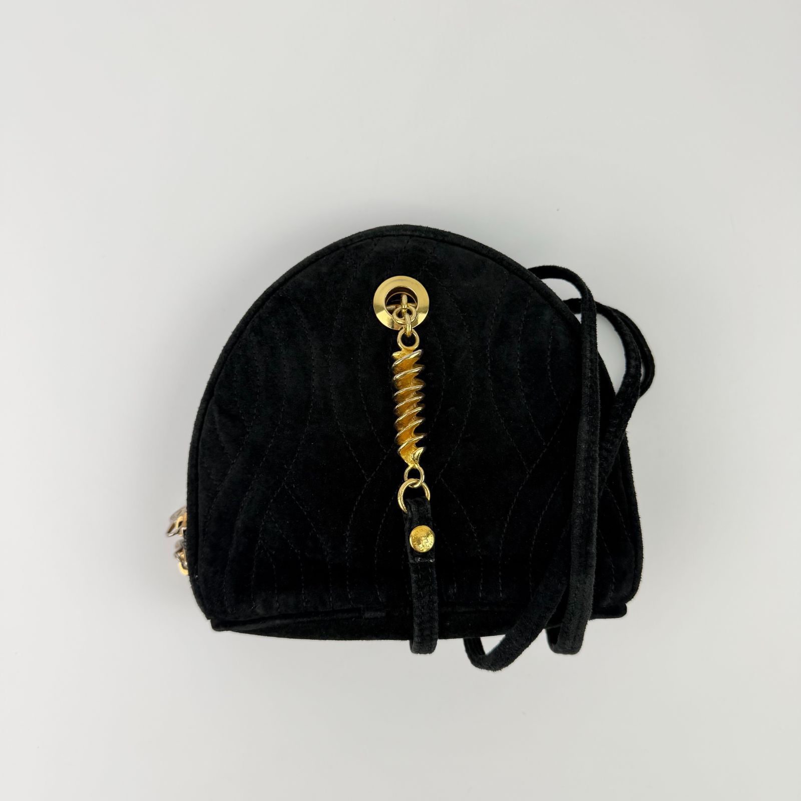 中古】FENDI フェンディ ロゴチャーム ミニショルダー ショルダー 