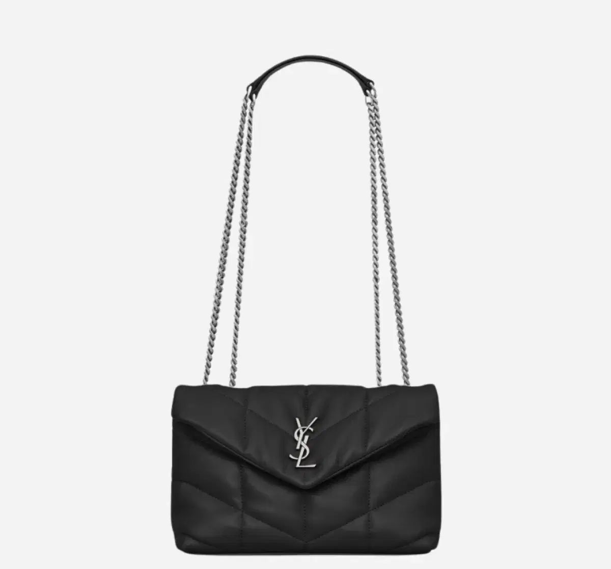 Saint Laurent サンローラン 759337 ラムスキン パファー トイバッグ ブラック
