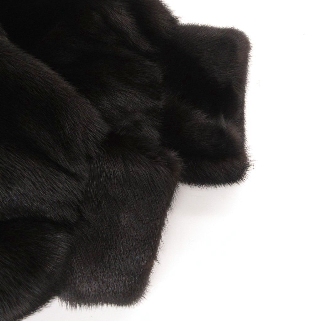 サガミンク SAGA MINK 金サガ ミンクファーコート 毛皮 ミドル ひざ丈 F 黒 ブラック /FF ■ECD005