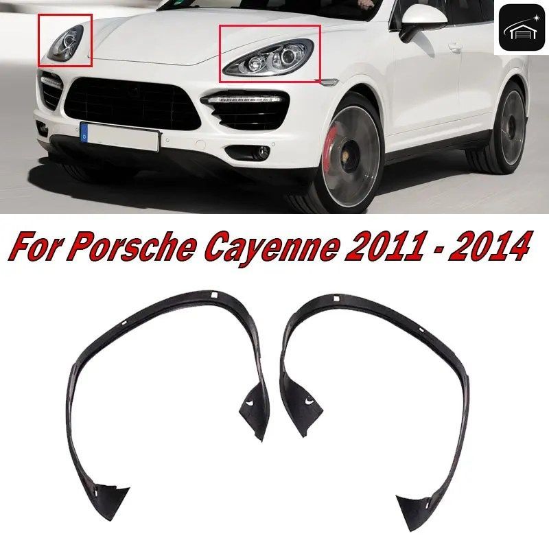 シェポル カイエン 2011 - 2014 ヘッドライト ラバー シーリング ストリップ トリム ヘッドランプ デコレーション ストリップ 防水 カスタ