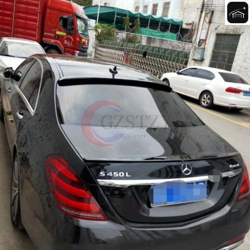 リアスポイラー メルセデスベンツ W222 S63 S65 AMG S500 S600 セダン 2014-2017 リアルーフウィンドウリップスポイラー カスタムパーツ