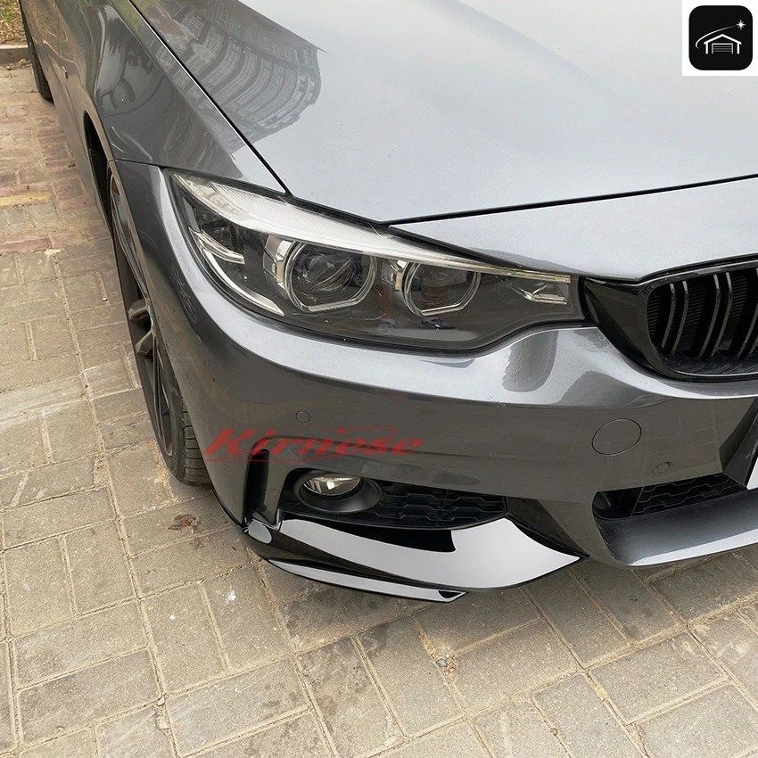 BMW 4シリーズ F32 F33 F36 Mスポーツ 2014-2020 フロントバンパー ディフューザーリップ スポイラースプリッター 左右セット 2個 カスタム