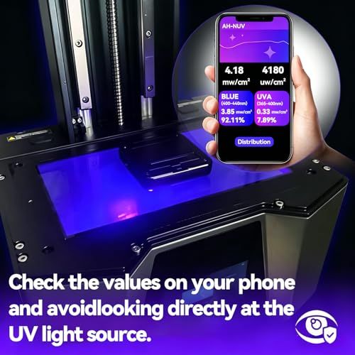 R◆樹脂3Dプリンター用UV照度計、405nm＆385nm UV強度計、Bluetoothアプリ対応、LCD/DLP/SLA方式標準光重合樹脂プリンターの照度分布測定に対応 3ec5177d