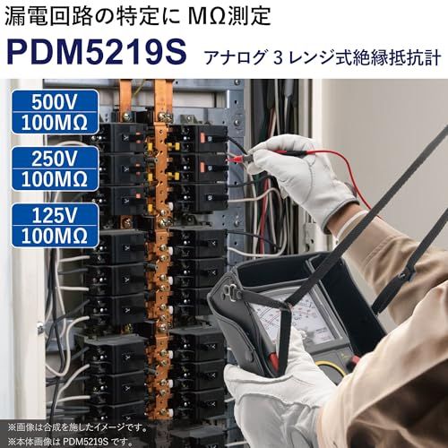 R◆三和電気計器 SANWA アナログ絶縁抵抗計 500V/250V/125V PDM5219S c356545a