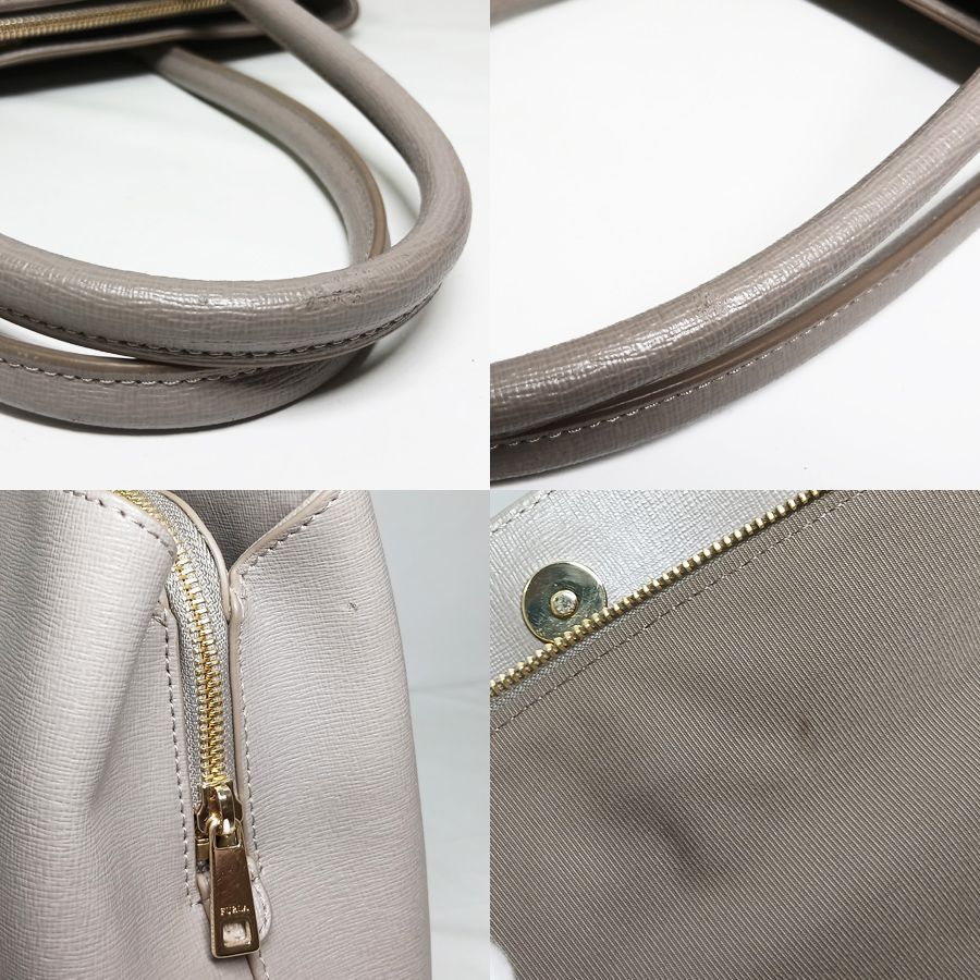 ※併売商品※◆中古状態良好◆FURLA【フルラ】ショルダートートバッグ レザー グレージュ レディース M1867 ※併売商品※◆中古状態良好◆FURLA【フルラ】ショルダートートバッグ レザー グレージュ レディース M1867