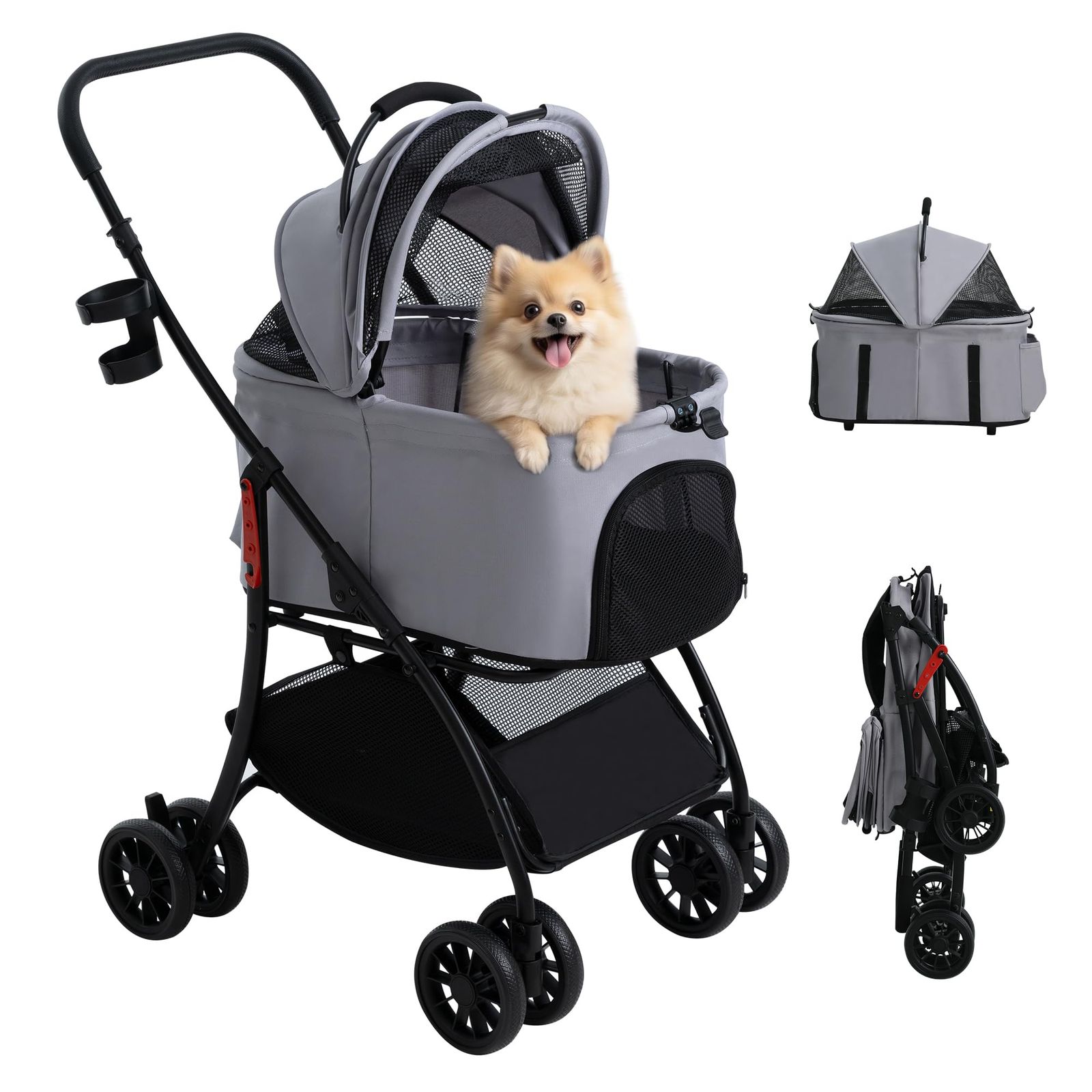 【55cmゆりかご ? 超軽量4.5KG】MILA&LOUIS ペットカート おしゃれ犬 カート ペットカート 多頭の小型犬&猫 中型犬一匹用 4輪耐摩耗 犬用カート 犬 ベビーカー 人気 分離型・全体と折りたたみ式 ペットバギー 前輪360 badf11a3