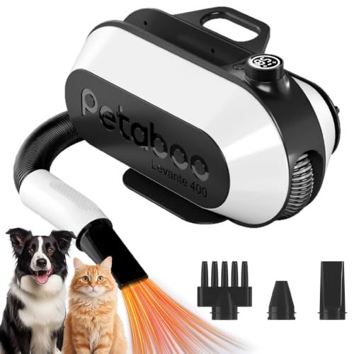 犬 ドライヤー Petaboo ペットドライヤー 【ハイパワー風力で速乾 静電気除去 大風量 騒音低減】一体型収納 ペットヘア乾燥機 送風機 99段風速調整 犬用 温度調整 静電気除去 犬用 ブロワー 多頭飼い PSE 車載モード 家用 業務 c2fa98ac
