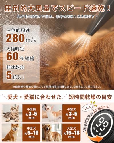 犬 ドライヤー Petaboo ペットドライヤー 【ハイパワー風力で速乾 静電気除去 大風量 騒音低減】一体型収納 ペットヘア乾燥機 送風機 99段風速調整 犬用 温度調整 静電気除去 犬用 ブロワー 多頭飼い PSE 車載モード 家用 業務 c2fa98ac