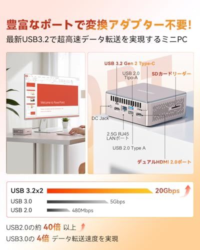 【最高コスパ・全アルミ】GEEKOM A5 ミニpc AMD Ryzen 5 7430U搭載(3500Uの3倍超え)35dB静音冷却で仕事に集中「3年保証」128GB+10TB SSD(拡張可能)Win11 Pro正規版 日本認証済|SDカー b027aad9 【最高コスパ・全アルミ】GEEKOM A5 ミニpc AMD Ryzen 5 7430U搭載(3500Uの3倍超え)35dB静音冷却で仕事に集中「3年保証」128GB+10TB SSD(拡張可能)Win11 Pro正規版 日本認証済|SDカー b027aad9