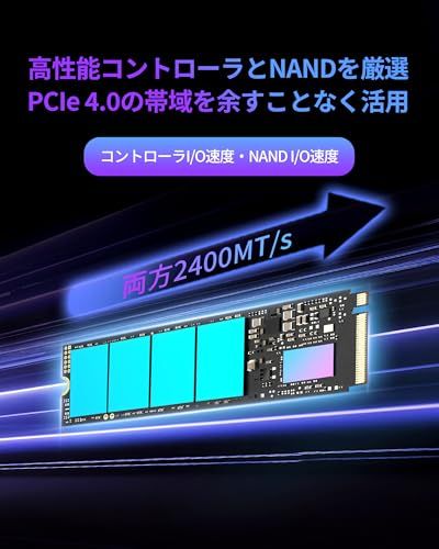 Acer Predator M.2 SSD 2TB GM7 NVMe2.0 2280 PCIe Gen4×4 超高速(最大読み取り：7400MB/s、最大書き込み：6500MB/s) 内蔵SSD 高耐久 3D NAND TLC PS5/PS5 80ea687f