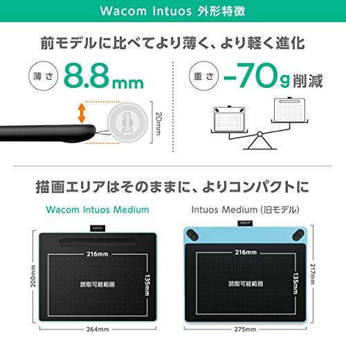 【ワコム直営店ストア限定モデル】Wacom Intuos Medium ベーシック CTL-6100/K2 ワコム ペンタブレット 板タブ お絵かきソフトウェア付き 黒 Androidにも対応★m ec65dd70