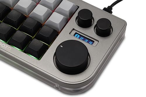 KB16 マクロメカニカルキーボードアルミニウム製/片手キーボード/RGB VIA ホットスワップ プログラム機能対応可能/16キー/Ps Pr LrC Blenderなどのソフトに利用可能 (グレー)★m 1bb61f24