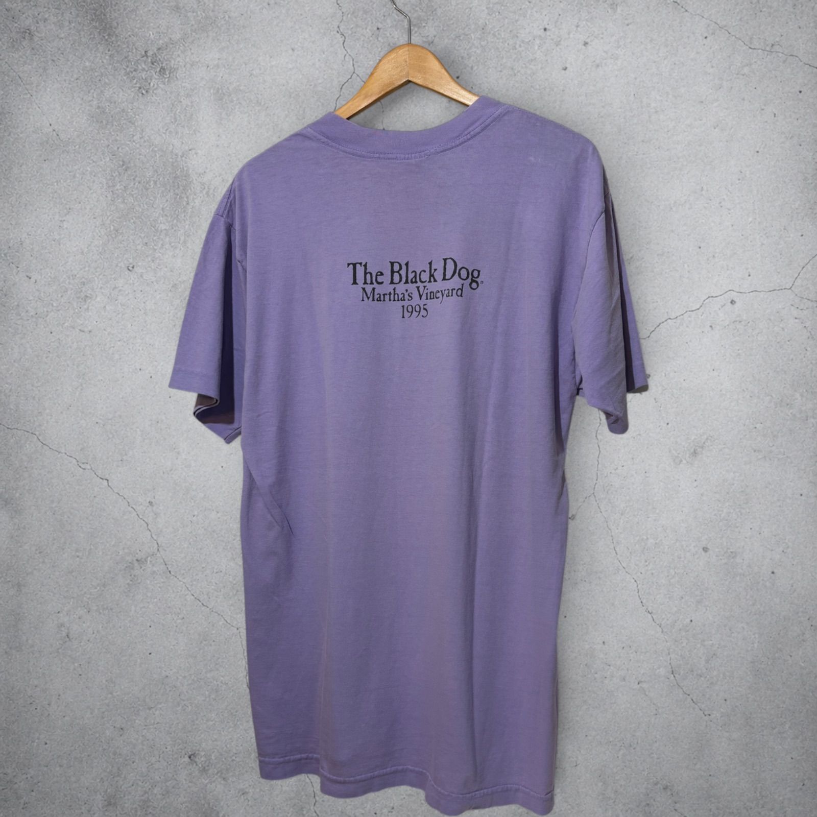 USA製 90s The Black Dog S/S TEE XL Lavender ラブラドール アニマルT フェード ラベンダーカラー 薄紫 半袖Tシャツ 古着
