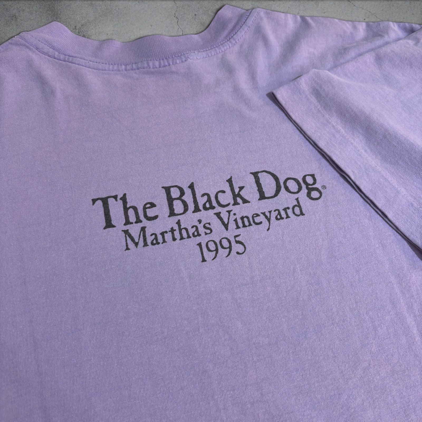 USA製 90s The Black Dog S/S TEE XL Lavender ラブラドール アニマルT フェード ラベンダーカラー 薄紫 半袖Tシャツ 古着