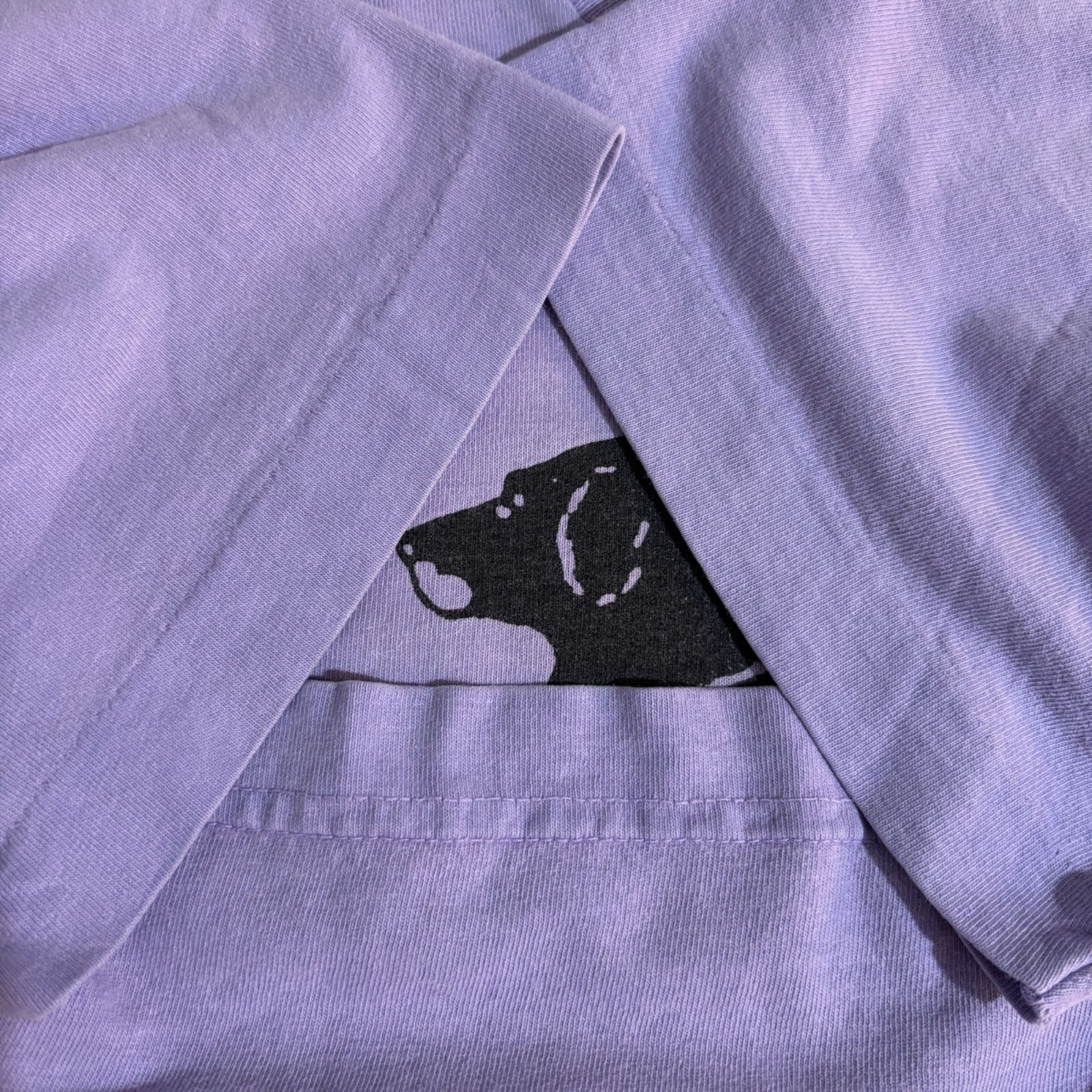 USA製 90s The Black Dog S/S TEE XL Lavender ラブラドール アニマルT フェード ラベンダーカラー 薄紫 半袖Tシャツ 古着
