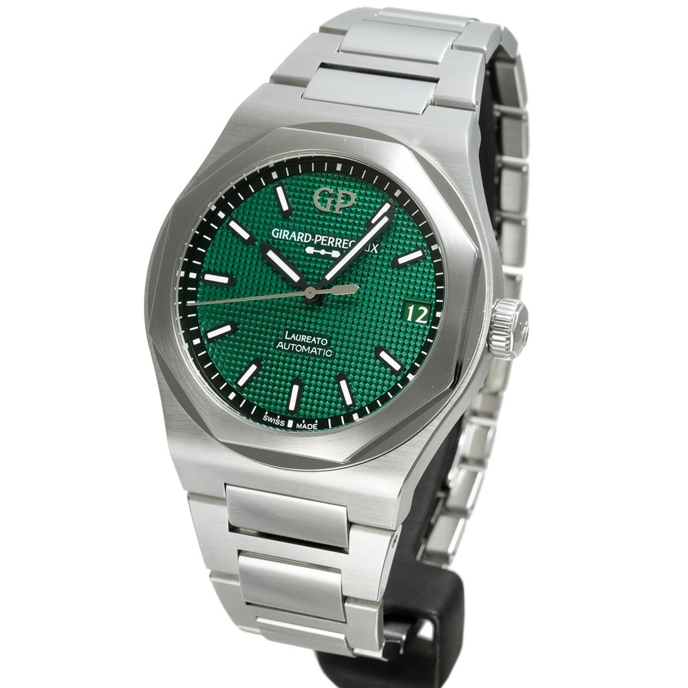 ロレアート 42mm グリーン 箱・2023年国内正規保証書付き Ref.81010-11-3153-1CM 中古品 メンズ 腕時計