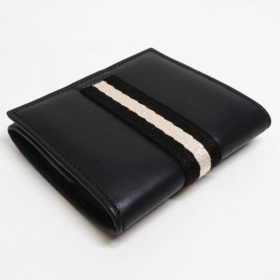 ※併売商品※◆中古状態良好◆BALLY【バリー】コインケース レザー ブラック 小銭入れ 財布 メンズ　M1869
