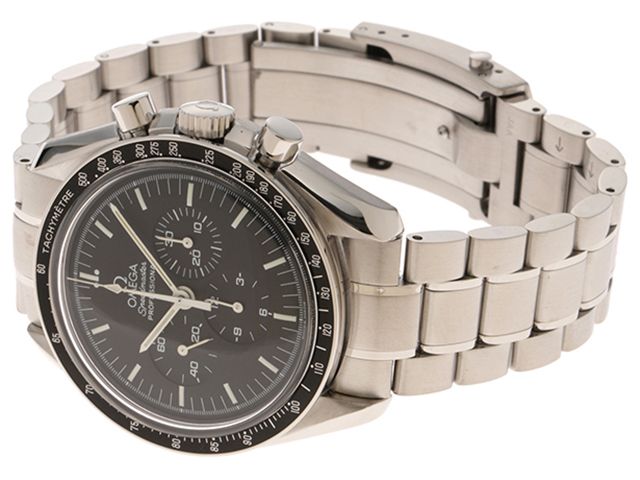 OMEGA オメガ スピードマスター 銀河鉄道999 3571.50.00 腕時計 ステンレススチール ブラック文字盤 手巻き メンズ【中古】472