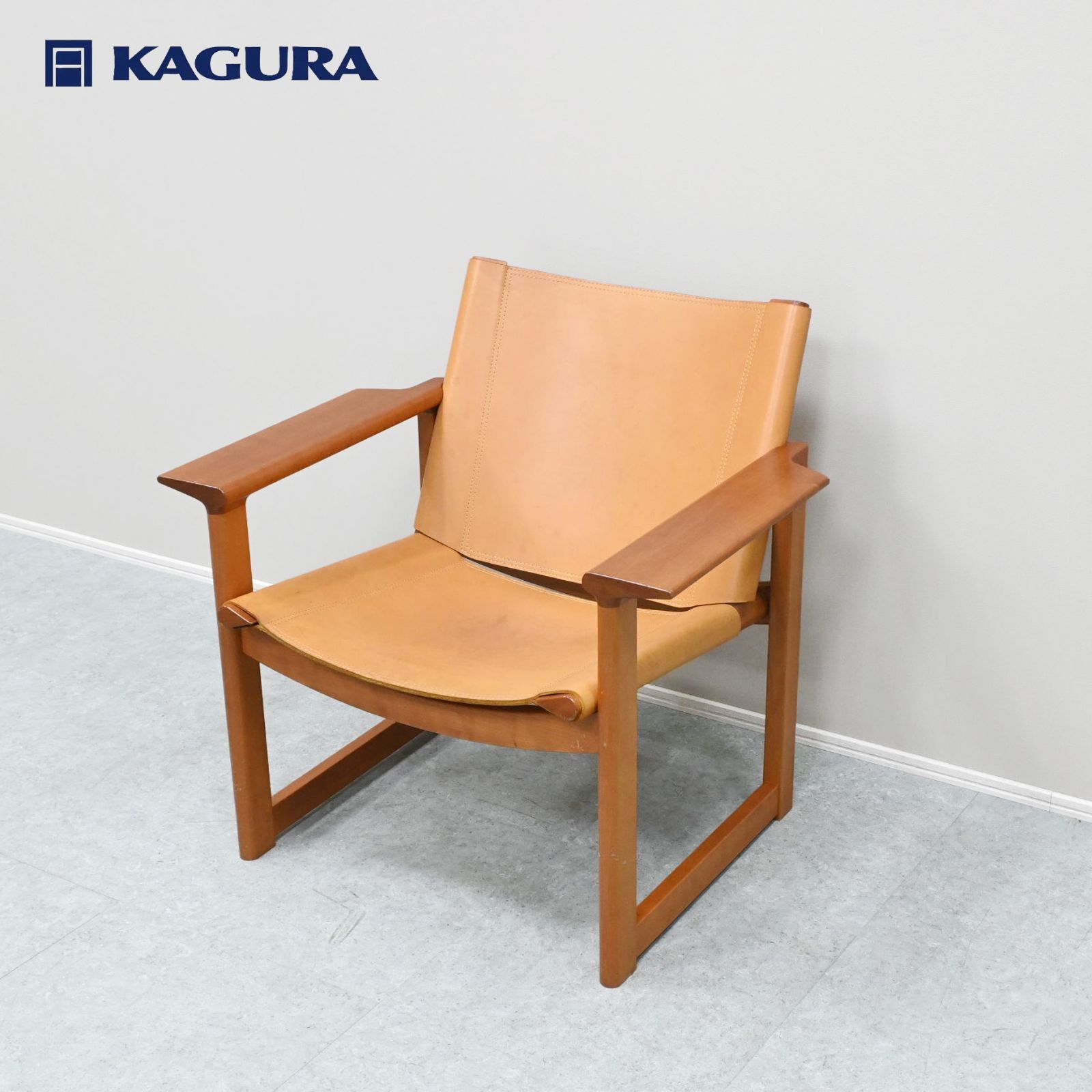 ☆KAGURA☆家具蔵 ラウンジチェア チェリー 無垢材 LD アームチェア