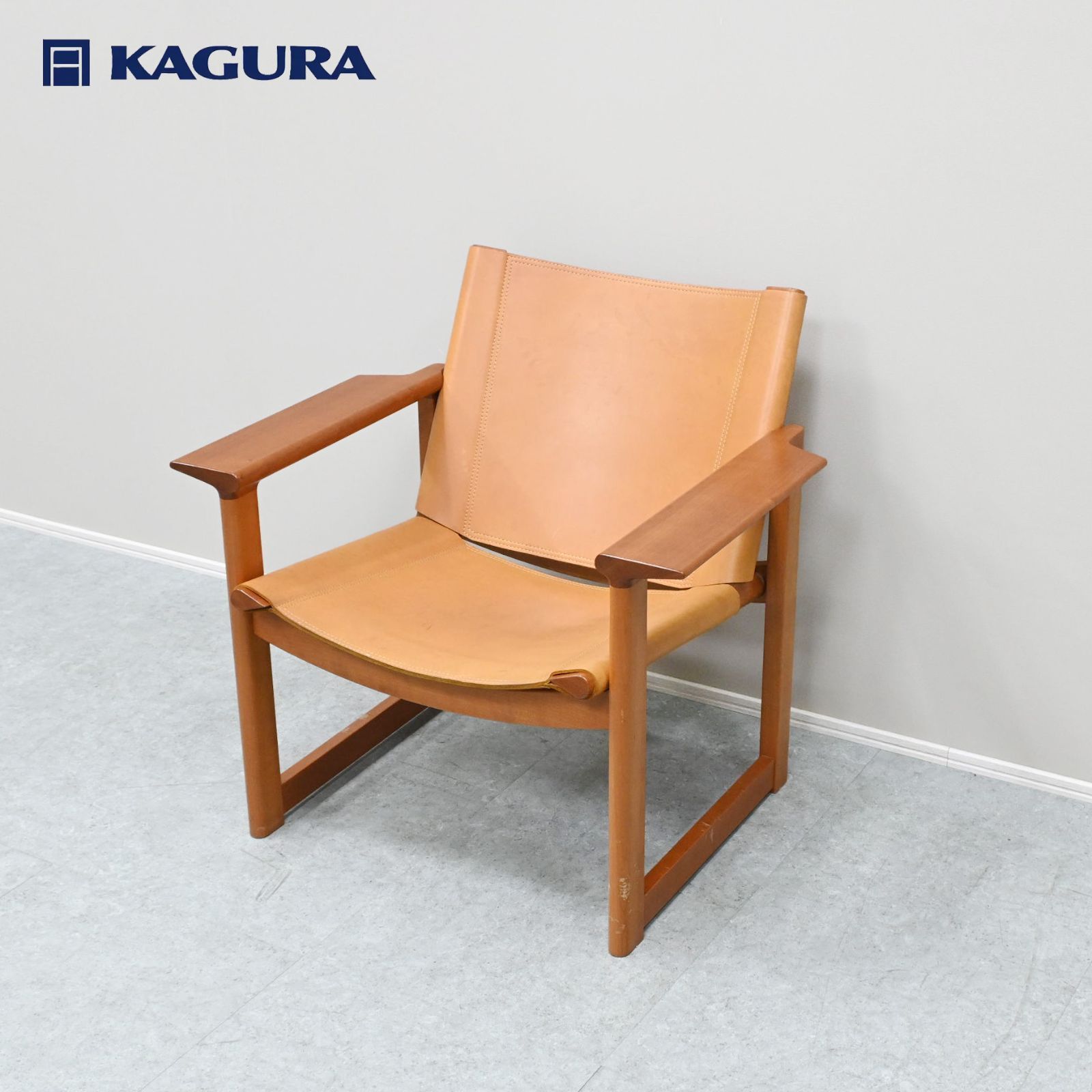 ☆KAGURA☆家具蔵 ラウンジチェア チェリー 無垢材 LD アームチェア