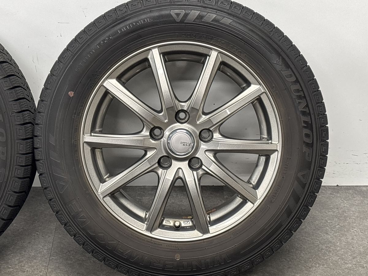 【バリ溝】シビラネクスト GS-5 16in 6.5J +38 PCD114.3 ダンロップ ウィンターマックス03 205/60R16 ノア ヴォクシー ステップワゴン