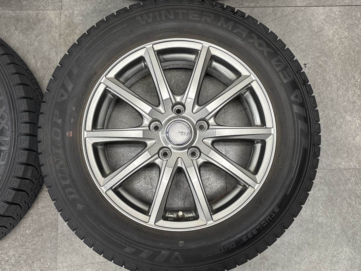 【バリ溝】シビラネクスト GS-5 16in 6.5J +38 PCD114.3 ダンロップ ウィンターマックス03 205/60R16 ノア ヴォクシー ステップワゴン