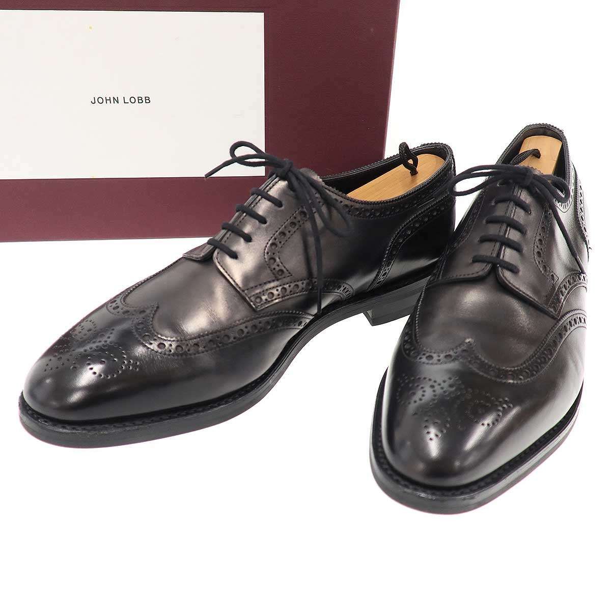 JOHN LOBB ジョン ロブ Hayle ヘイル ウィングチップレザーシューズ ブラック 8E