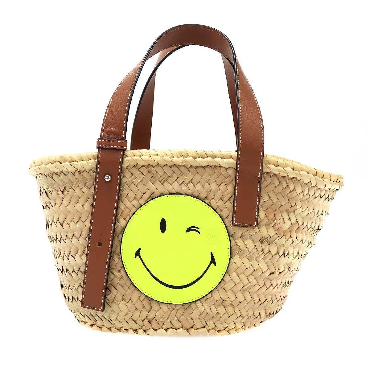 LOEWE ロエベ Smiley World Basket Bag Small スマイリーバケットトートバッグ A223S93X07 ベージュ
