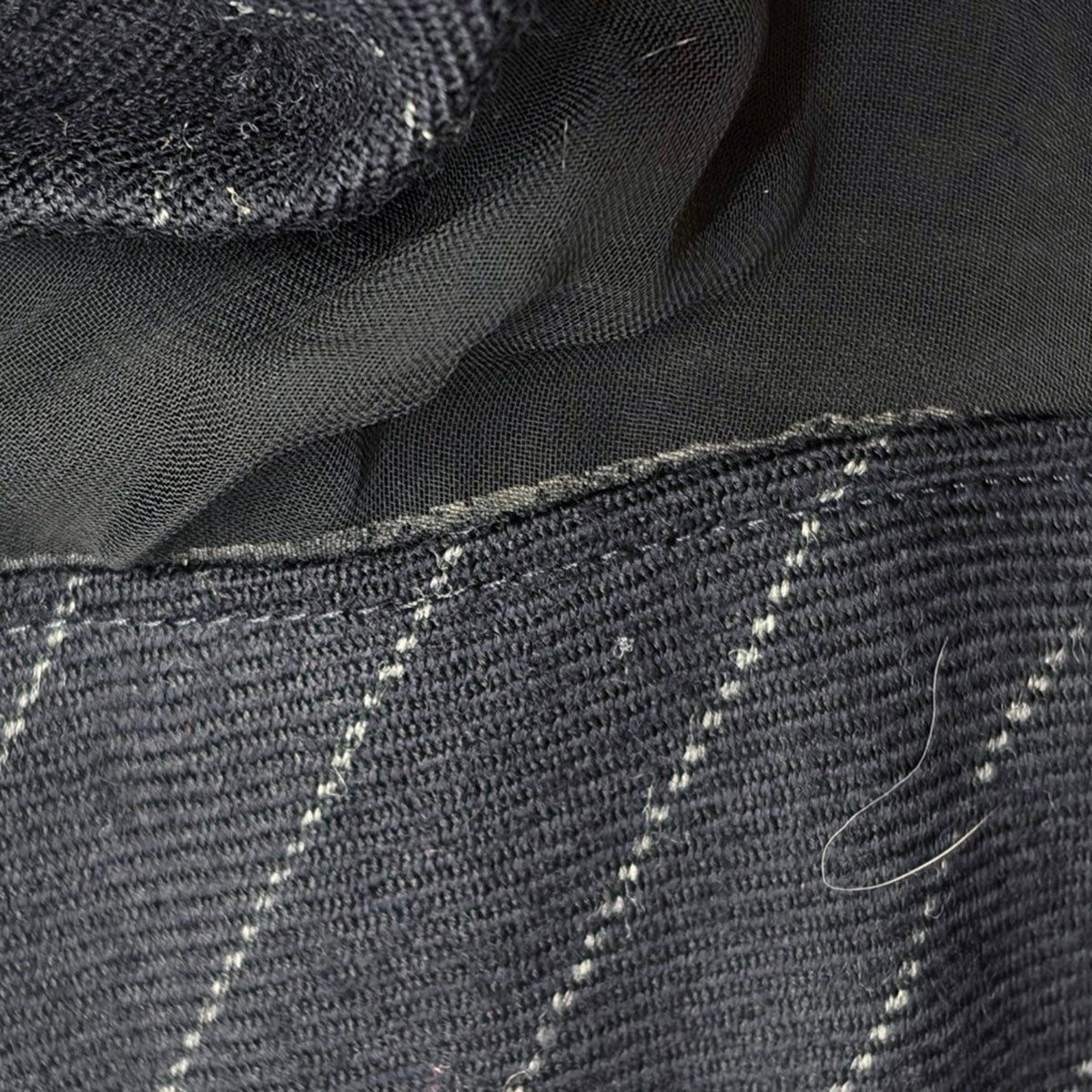 sacai サカイ 22AW Wool Knit×Chalk Stripe Dress コンビネーション