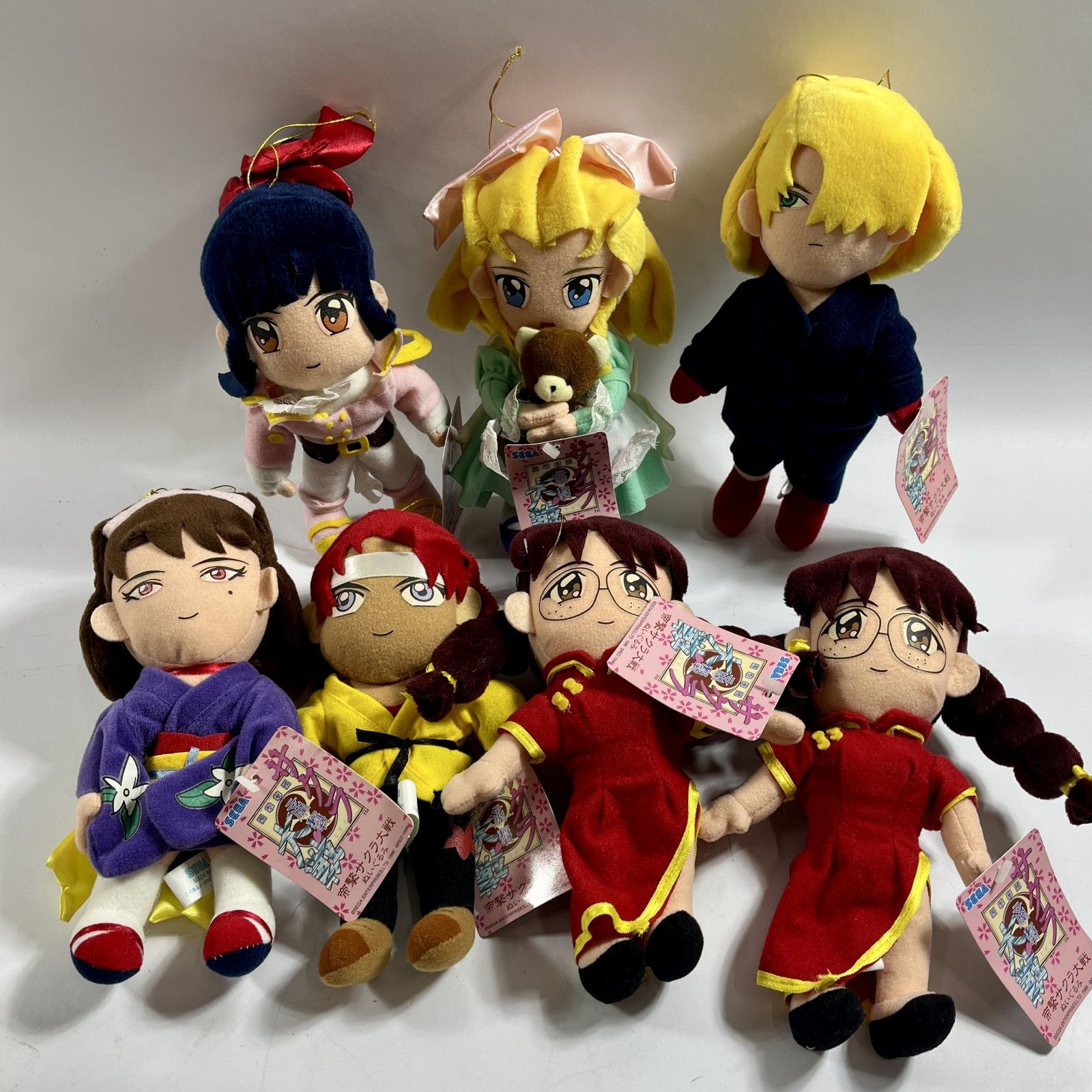★ 帝撃サクラ大戦 ぬいぐるみ 7点 まとめ商品 帝国華撃団 真宮寺さくら アイリス 李紅蘭 マリア・タチバナ 神崎すみれ 桐島カンナ 現状品